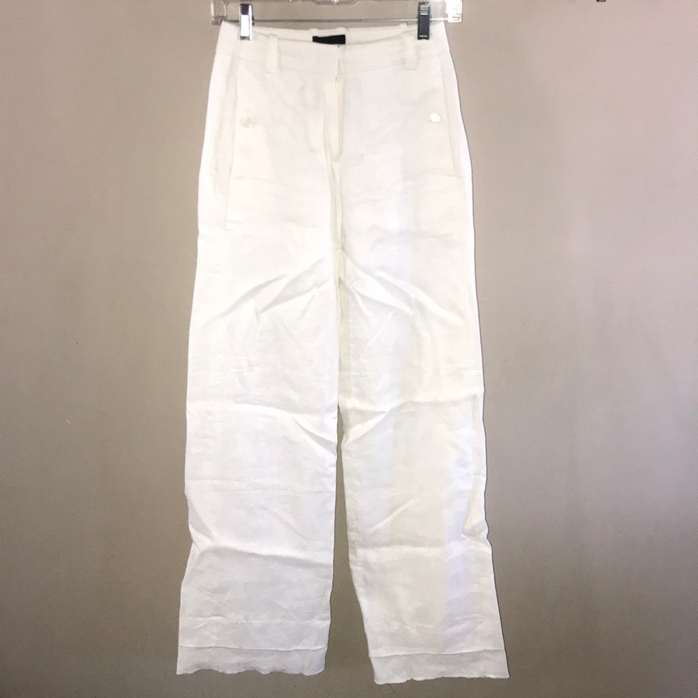 J. Crew White Linen Pants NWOT